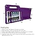 HDE Case for iPad 9.7-inch 2018/2017 Kids Shockproof Bumper Hard Cover Handle Stand with Built in Screen Protector for New Apple Education iPad 9.7 Inch (6th Gen) / 5th Generation iPad 9.7 - Purple