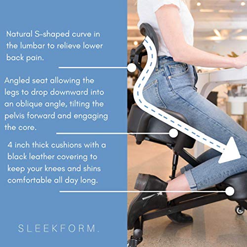 image for Sleekform Tokyo Kneeling Chair| Ergonomic Posture Work Desk Stool | fo