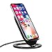 BoxWave Charger Compatible with Blackview BV6800 Pro - Wireless QuickCharge Stand (15W), Desktop Viewing Qi Wireless Charging - Jet Black