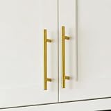Goldenwarm 15Pcs Brushed Brass Cabinet Handles 160mm 224mm 12mm Hole Center view 7