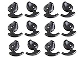 6 Pair Anti-Slip Silicone Replacement Ear Tips for Galaxy S7edge S7 S6 Edge, Samsung Level U EO-BG920 Earphone [Sport] (Black)