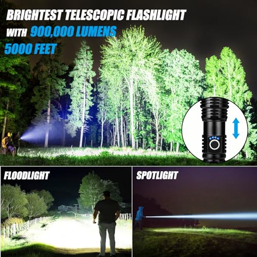 Lylting LED Flashlights High Lumens Rechargeable, 900,000 Lumens