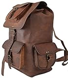 QualityArt Genuine Women / Men Leather Retro Rucksack Backpack Women College Backpack,school Picnic Bag Travel Cycling Daypack Everyday Travel Backpack