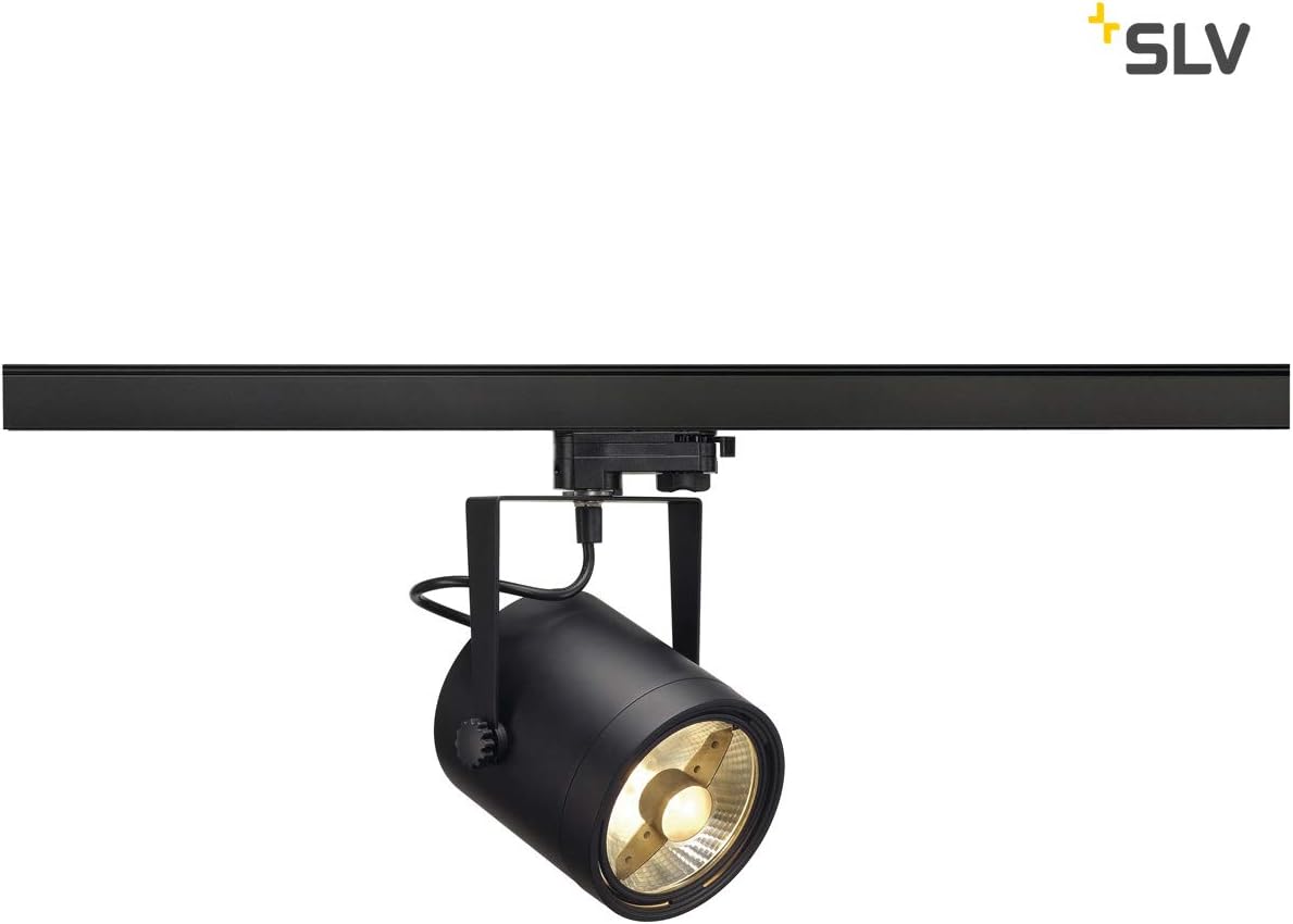 SLV 1-Phase System Light Puri/Spotlight, LED spot, Ceiling spot, Ceiling Light, Track System, Interior Lighting / GU10 75W Black