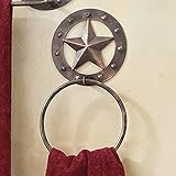 Stars & Studs Metal Western Towel Ring - Southwestern Bath Decor