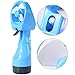 Newest Battery-operated Handheld Water Spray Mini Fan With Bottle Water Misting + a Lanyard and a hook HG080B (Blue)