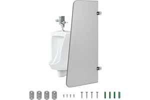 Tcatec 1 PCS Urinal Divider Partition, Wall Mounted Urinal Panels Toilet Partition, Gray Urinals Privacy Baffle Urinal Divide