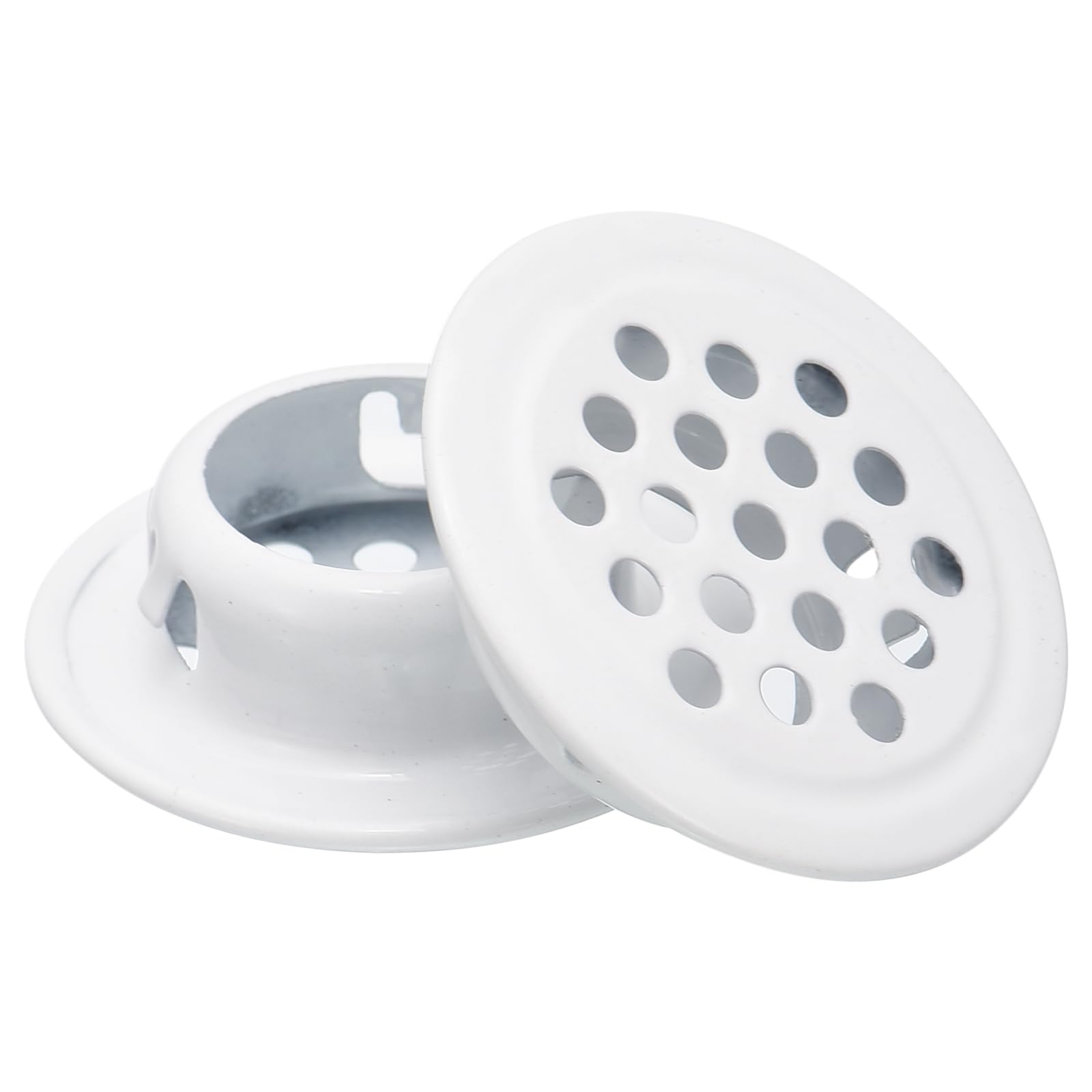 uxcell 19mm(3/4") Circular Soffit Vent, 30pcs Stainless Steel Circular Air Vents Round Mesh Hole Louver for Kitchen Bathroom Cabinet, White