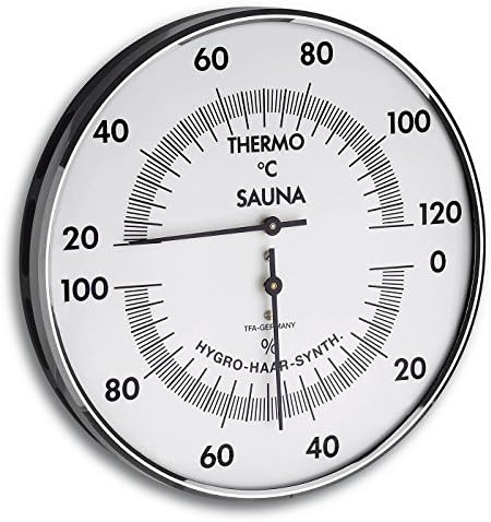 TFA Sauna Thermometer Thermo Hygrometer Silver-White 401032