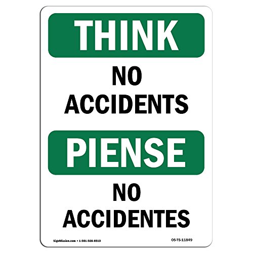 OSHA Think Sign - No Accidents | Vinyl Label Decal | Protect Your Business, Con…