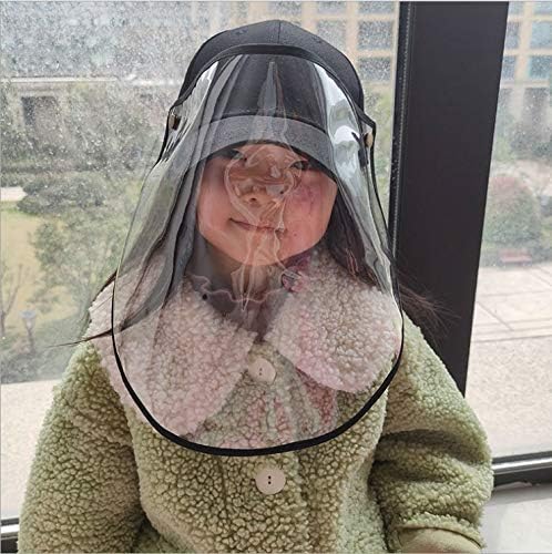 Reusable Face Shield for Kids,Protection Mask Hat Dustproof Sand Saliva Splash Protective Safety Full Face Anti-Spitting Splash UV Protection Hat Effectively Isolates Saliva Reusable Adjustable for Ou
