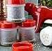 Cornucopia Brands Mini Plastic Spice Jars w/Sifters (12-Pack, Red); 2 Tablespoon Capacity (1 Fluid Ounce) Spice Bottles for Travel, Glitter, Gifts, Favors, Etc.