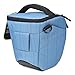 Camera Case - Evecase Digital SLR / DSLR Professional Camera Shoulder Bag For Compact system, Hybrid, SLR / DSLR and High Zoom Camera - Blue