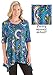 Women's Mosaic Scoop Neck Waterfall Tunic top, Plus-Size - Made in the USA