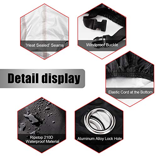 image for Rdffensy Bike Cover Waterproof Outdoor Heavy Duty 210D Oxford Fabric A