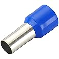 Baomain AWG 6/16.0mm² Wire Copper Crimp Connector Insulated Ferrule Pin Cord End Terminal E16-12 Blue Pack of 100