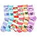 Ladies 6 Pairs Cute Fun Happy Frog Thin Colorful Crew Trouser Casual Shoe Socks