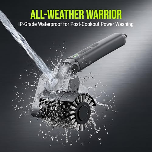 2026 Upgraded Electric Grill Brush for Outdoor Grill, 3-in-1 Cordless Rotary BBQ Grill Cleaner with 3-Speed Control, Adjustable Head, Heavy Duty Barbecue Cleaner for Cast Iron, Stainless Steel Grates