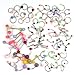 ReFaXi 100 Labret Lip Belly Tongue Bar Ring Barbell Body Piercing Jewelry Multicoloured, 100/PCS