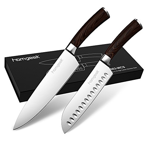Homgeek kitchen chef’s knives set - 8" chef knif…