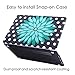 HDE Hard Shell Case for New MacBook Pro 13 Inch (Models:A1706/A1708/A1989) Touch Bar, Teal Flower