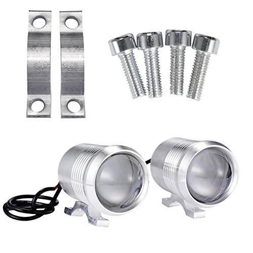 Motorcycle Spotlight, INNOGLOW 2PCS Motorcycle Spot Light Lamps 30W 1200LM CREE U2 LED Driving Lights Bicycle Car Boat Waterproof Headlight Travel Camp (Chrome)