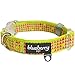 Blueberry Pet 10 Patterns Soft & Comfy Multicolor Tribal Triangles Padded Dog Collar, Lime, Small, Neck 12