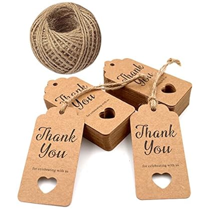 Amazon Com Gift Tags Baby Shower Tags Hollow Heart Thank You For