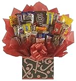 Christmas Holiday Chocolate Candy Bouquet gift box – Great as gift for Christmas, Chanukah or Holiday gift or for any occasion