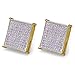 Hip Hop Jewelry Iced Out Large Square Flat Screen Block Screw Back Stud Earring Micro-Paved With Cz Simulated Diamonds