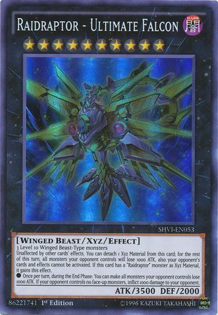 Yu-Gi-Oh! - Raidraptor - Ultimate Falcon (SHVI-EN053) - Shining Victories - 1st Edition - Super Rare