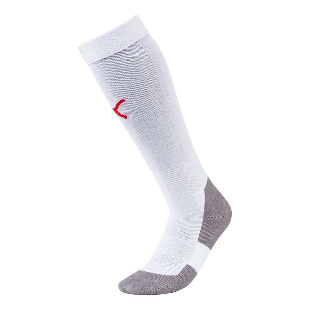 Puma Team Liga Core Football Socks, White/Red, Size 3