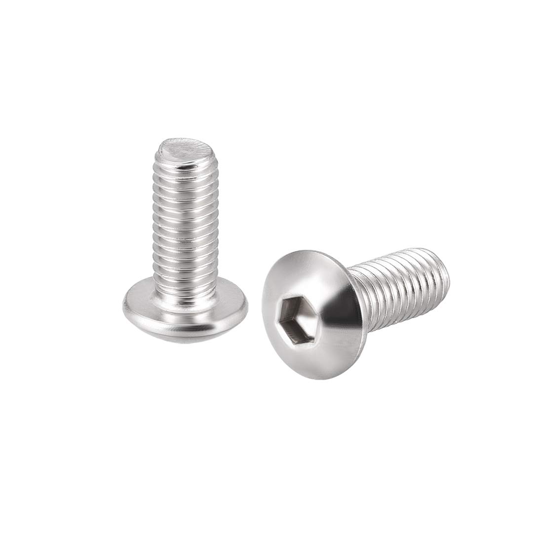 sourcing map M5x12mm Machine Screws Hex Socket Round Head Screw 304 Stainless Steel Fasteners Bolts 50pcs