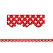 Teacher Created Resources Red with White Stars Scalloped Border Trim (5809)