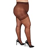 MeMoi Plus Size Curvy Control Top Pantyhose for Women, Comfortable Silky Sheer Pantyhose, Lightweight Womens Stockings