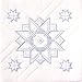 Jack Dempsey Needle Art 18 inch XX Stars Quilt Blocks, White