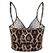 Zeagoo Women Sexy Leopard Printed Crop Top Spaghetti Strap Blouse, S
