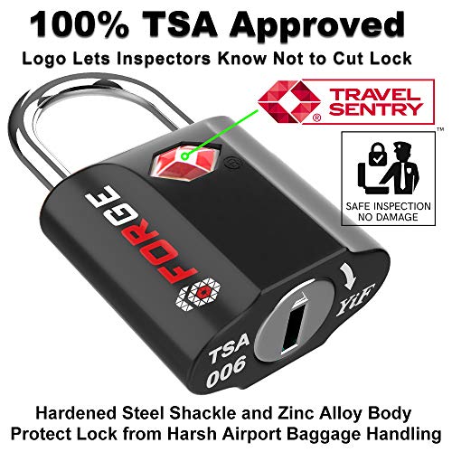 TSA Approved Luggage Locks, UltraSecure Dimple Key Travel Locks with