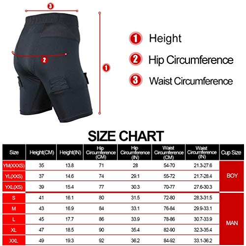 image for EALER Compression Hockey Short Jock Pants with Athletic Cup for Men & 