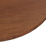 vidaXL Solid Oak Wood Table Top Dark Brown 70cm Diameter 1.5cm Thick Dining view 3