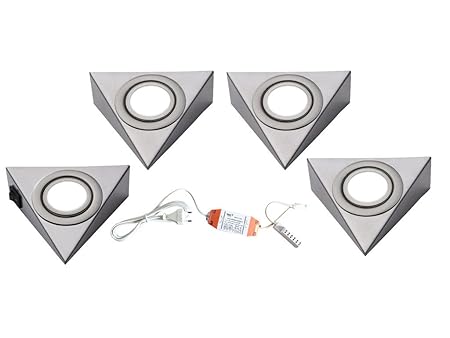 LED Unterbauleuchte Pira Dreieckstrahler 2er - 5er Set Küchen- und Vitrinenleuchte Vitrinenlampe neutralweiß Anbauleuchte Anb