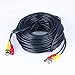 Prosshop 150ft Video Power Security Camera Cables Pre-made All-in-One Extension Wire Cord with BNC RCA Connectors for CCTV Surveillance Camera DVR System Black