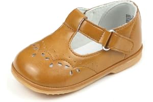 L'AMOUR Birdie Leather T-Strap Stitched Mary Jane | Baby Shoes