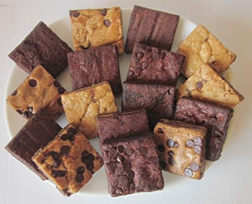 Tula Bakeshoppe Gourmet Vegan Bars Gift Box - Brownies: Fudge, Chocolate Chip, Caramel, and Peanut Butter. Blondies: Chocolate Caramel, Chocolate Peanut Butter, and Coconut Oatmeal Caramel. (16 bars)