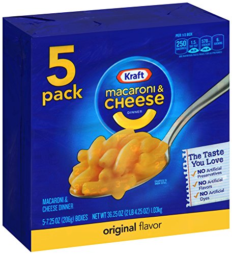 Kraft Macaroni & Cheese Dinner, Original, 7.25 oz, 5 Pack - Image 5