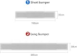 Vicloon Cot Bumper 2Pcs Breathable Mesh Crib Rail Cover Grey 340x30cm view 2