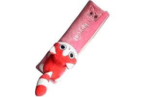 Littryee Seatbelt Covers, Cute Cartoon Car Seat Belt Covers, Universal Auto Seat Belt Shoulder Pad Warm Flannel Interior Seat Cushion Protector Safety Protection for Adults and Kids