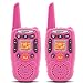 ENGPOW Walkie Talkies Kids 22 Channels Two Way Radio 2 Mile Range Mini Walkie Talkies Flashlight LCD Screen Gifts Kids (Pink, 2PCS)