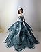 1 PCS Quality Fashion Wedding Party Gown Dresses Clothes For Barbie Doll Christmas Gift (Dark Green )