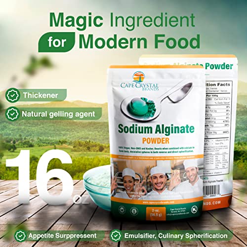 Sodium Alginate 100 Food Grade Natural Thickening Powder & Gelling